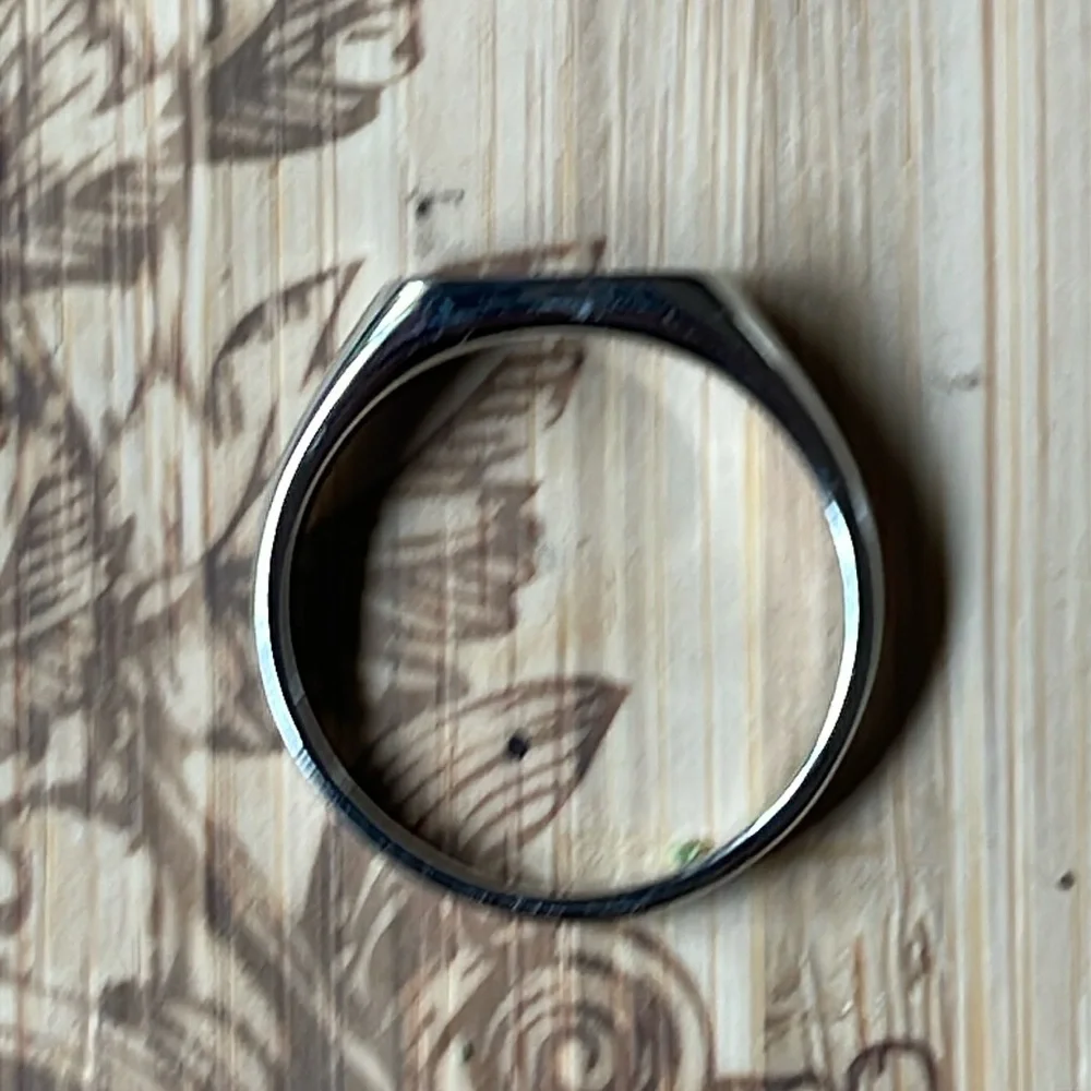 Miansai Thin Pax Ring Black Enamel Sterling Silver